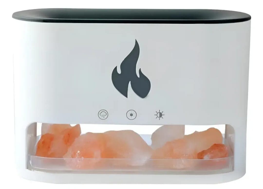 Humidificador Difusor Piedras Sal Himalaya Efecto Fuego